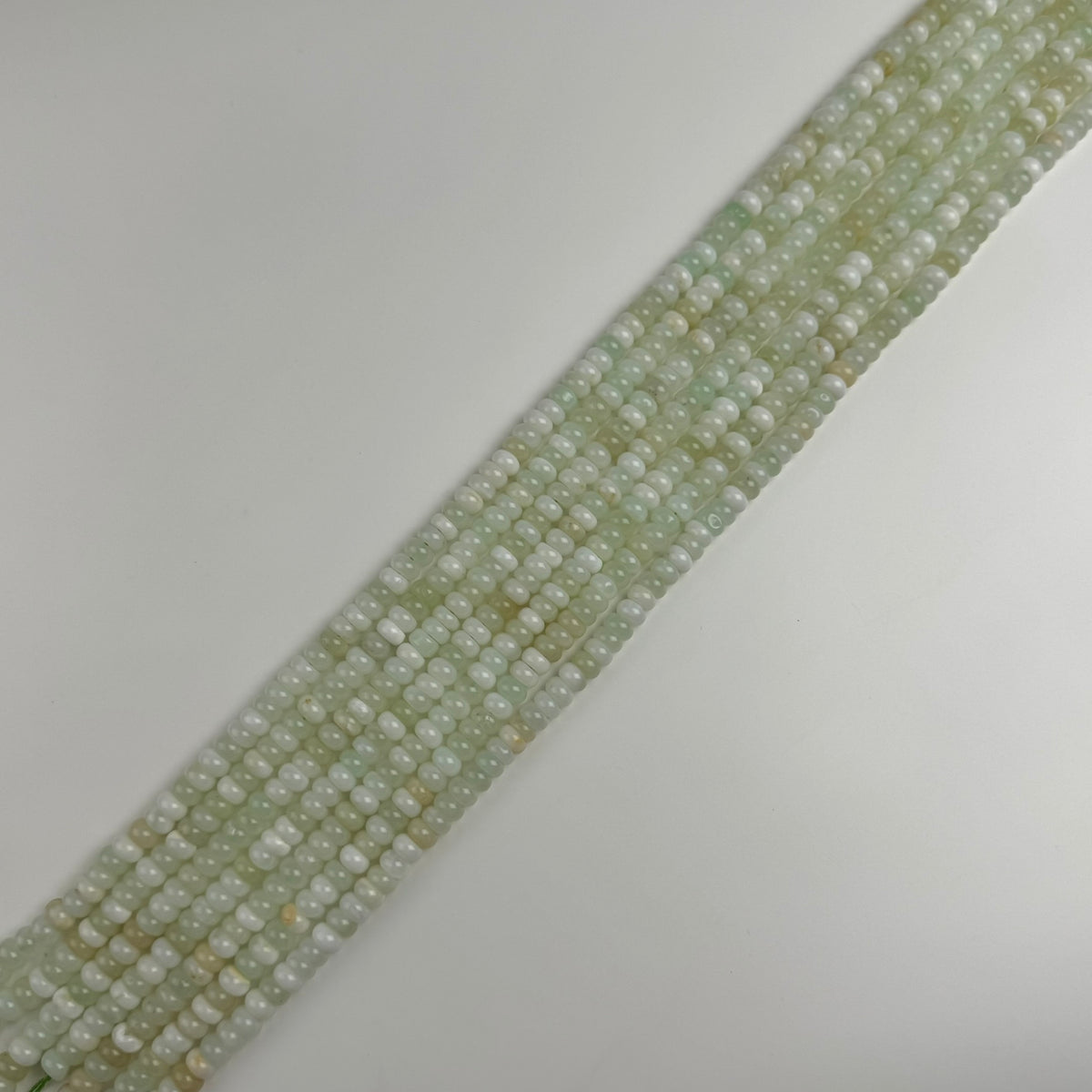 Green Opal Rondelle Polished Beads