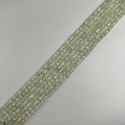 Green Opal Rondelle Polished Beads