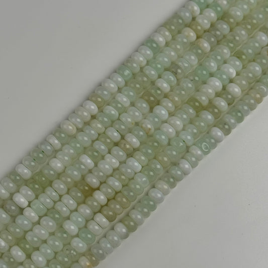 Green Opal Rondelle Polished Beads