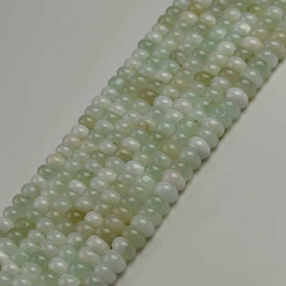 Green Opal Rondelle Polished Beads