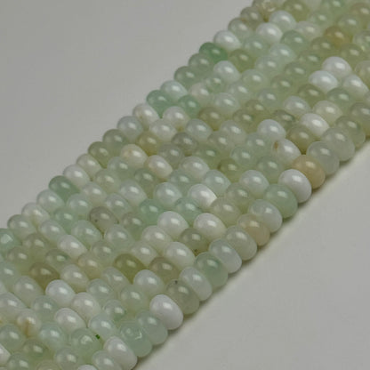 Green Opal Rondelle Polished Beads