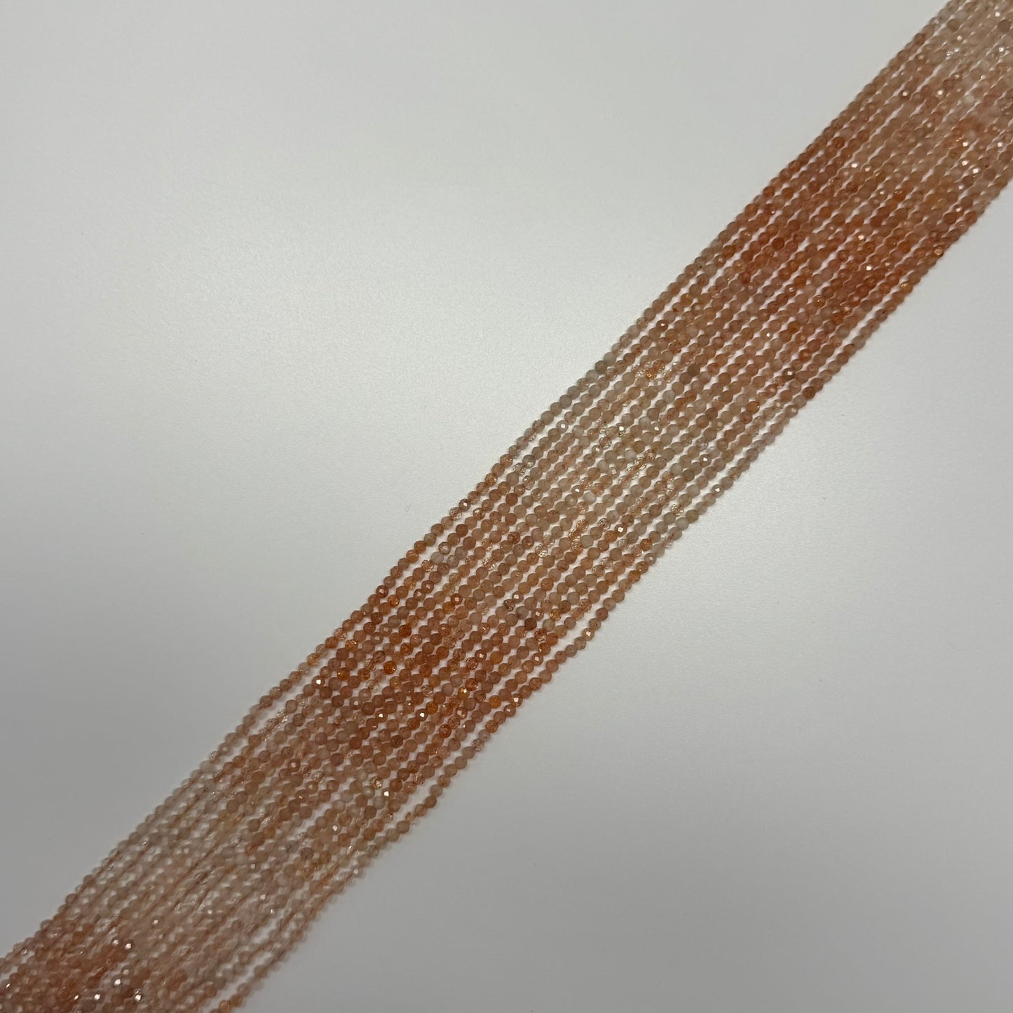 Multi-Colour Sunstone & Moonstone Faceted Round Beads