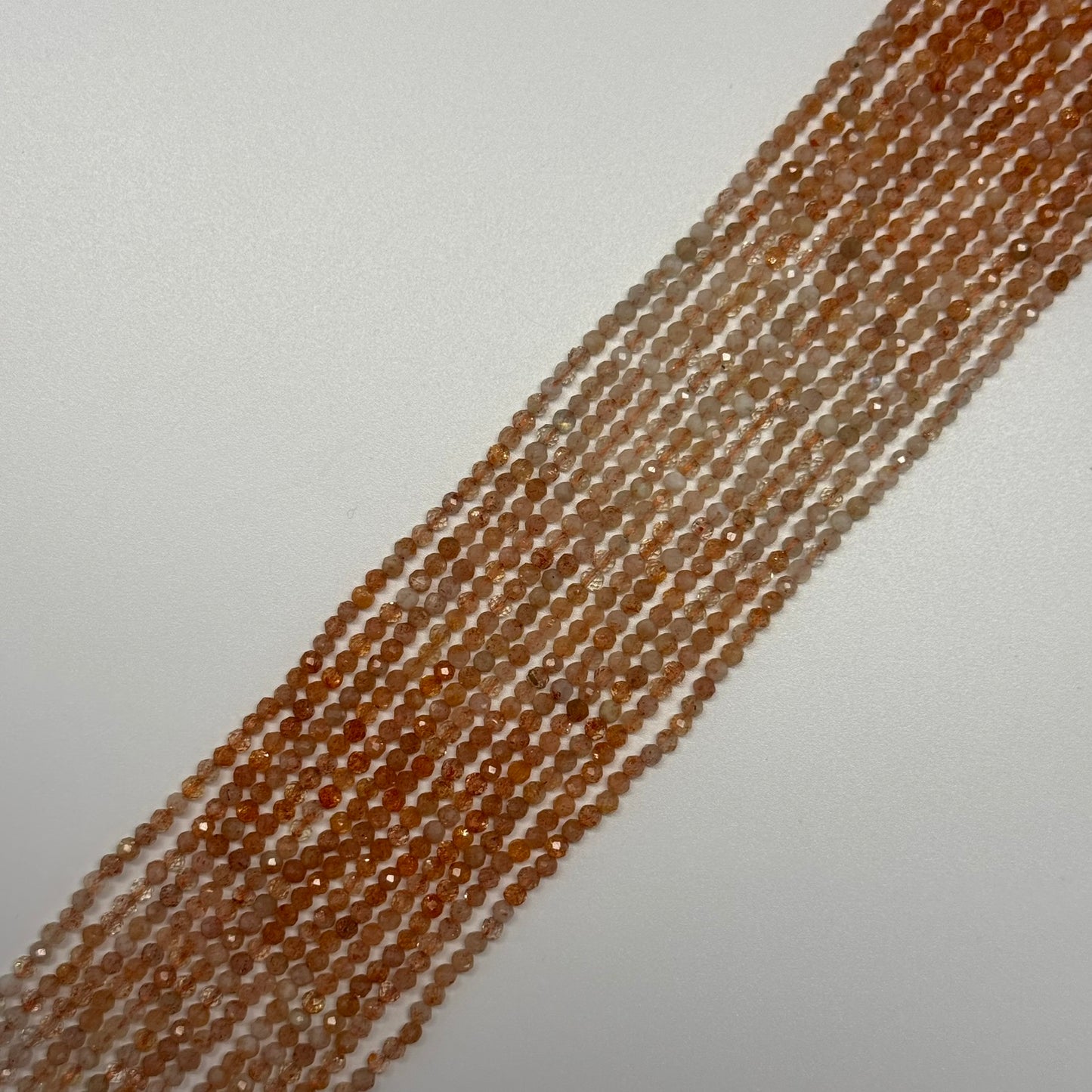 Multi-Colour Sunstone & Moonstone Faceted Round Beads