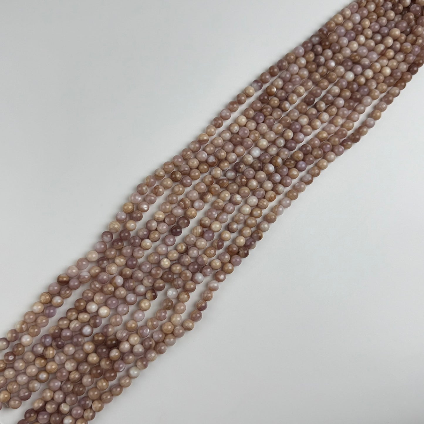 Hot Pink Shell Mother Of Pearl Polished Round Beads