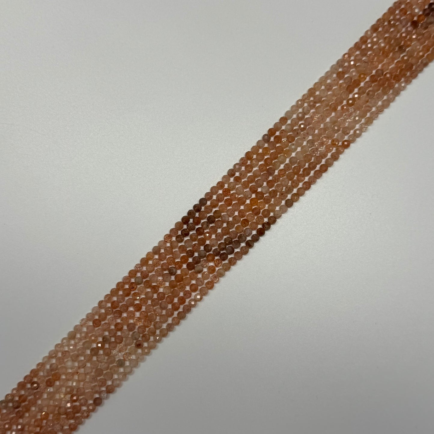 Multi-Colour Sunstone & Moonstone Faceted Round Beads