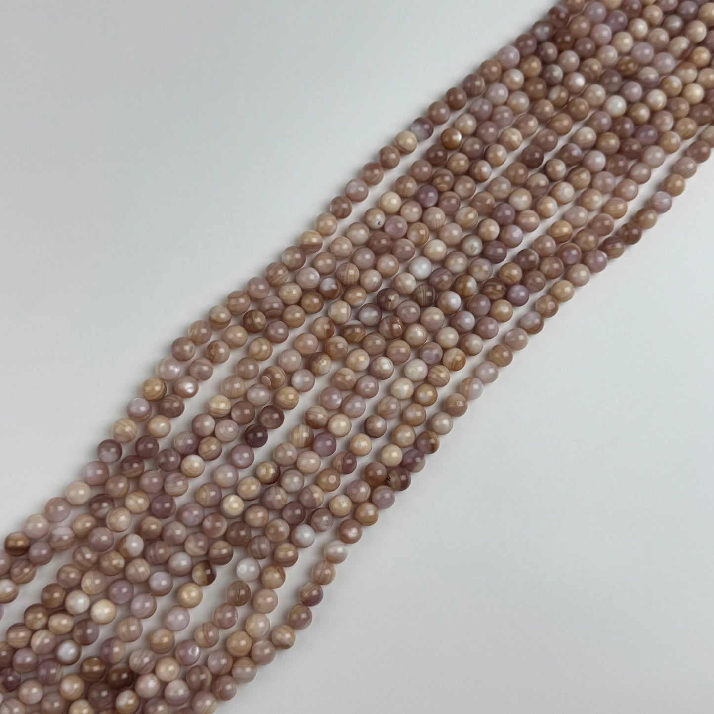 Hot Pink Shell Mother Of Pearl Polished Round Beads