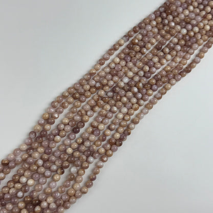 Hot Pink Shell Mother Of Pearl Polished Round Beads