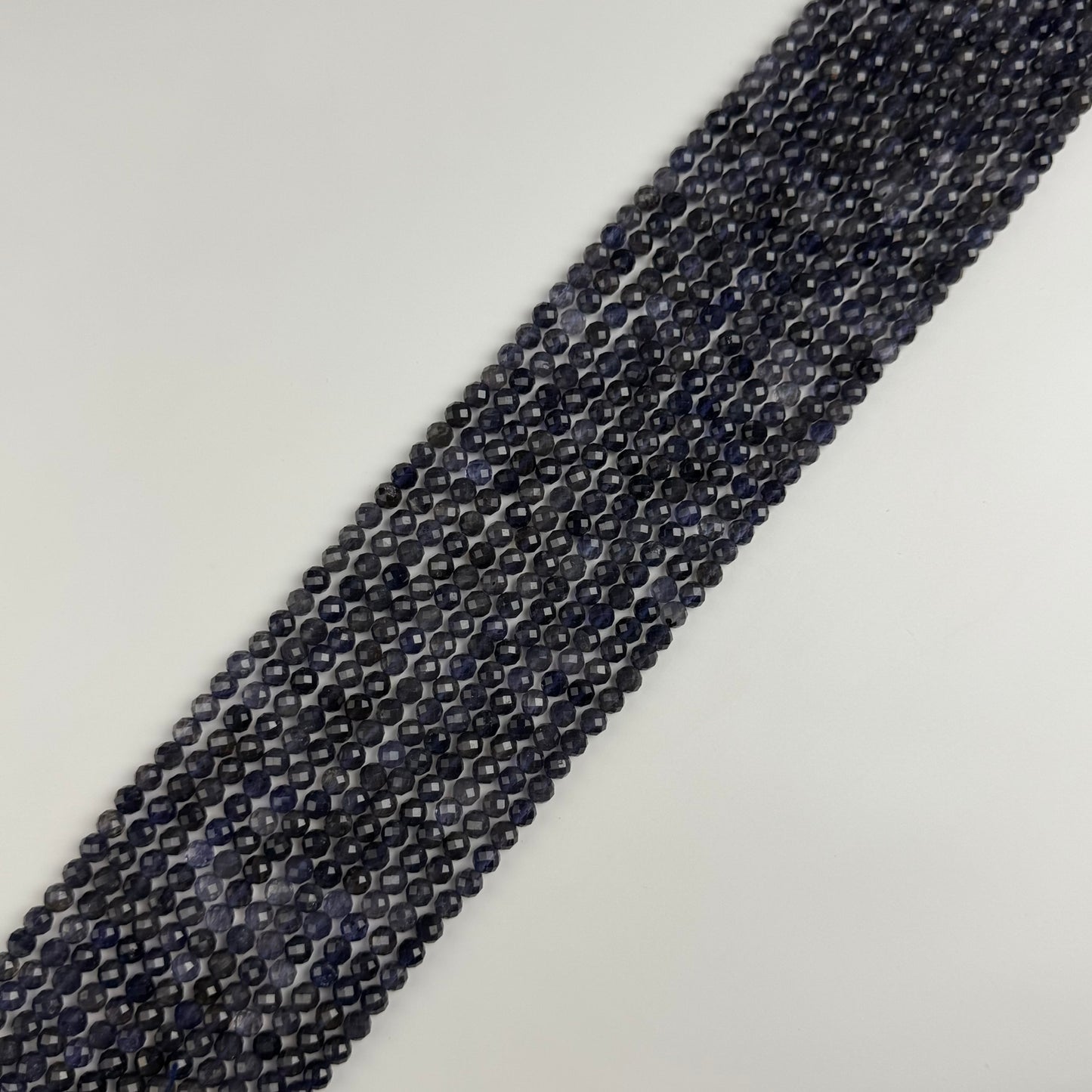 Iolite Faceted Round Beads