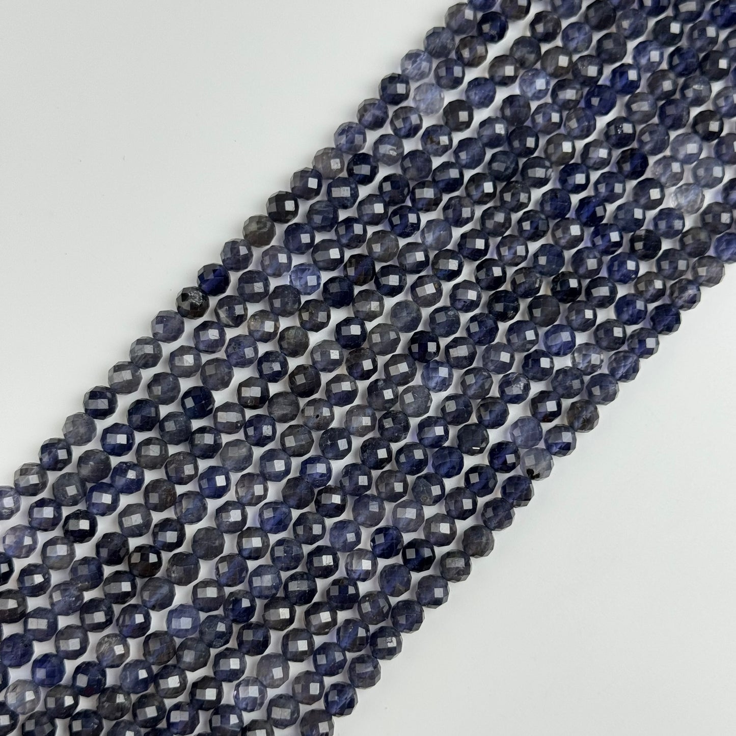 Iolite Faceted Round Beads