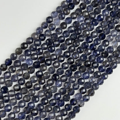 Iolite Faceted Round Beads