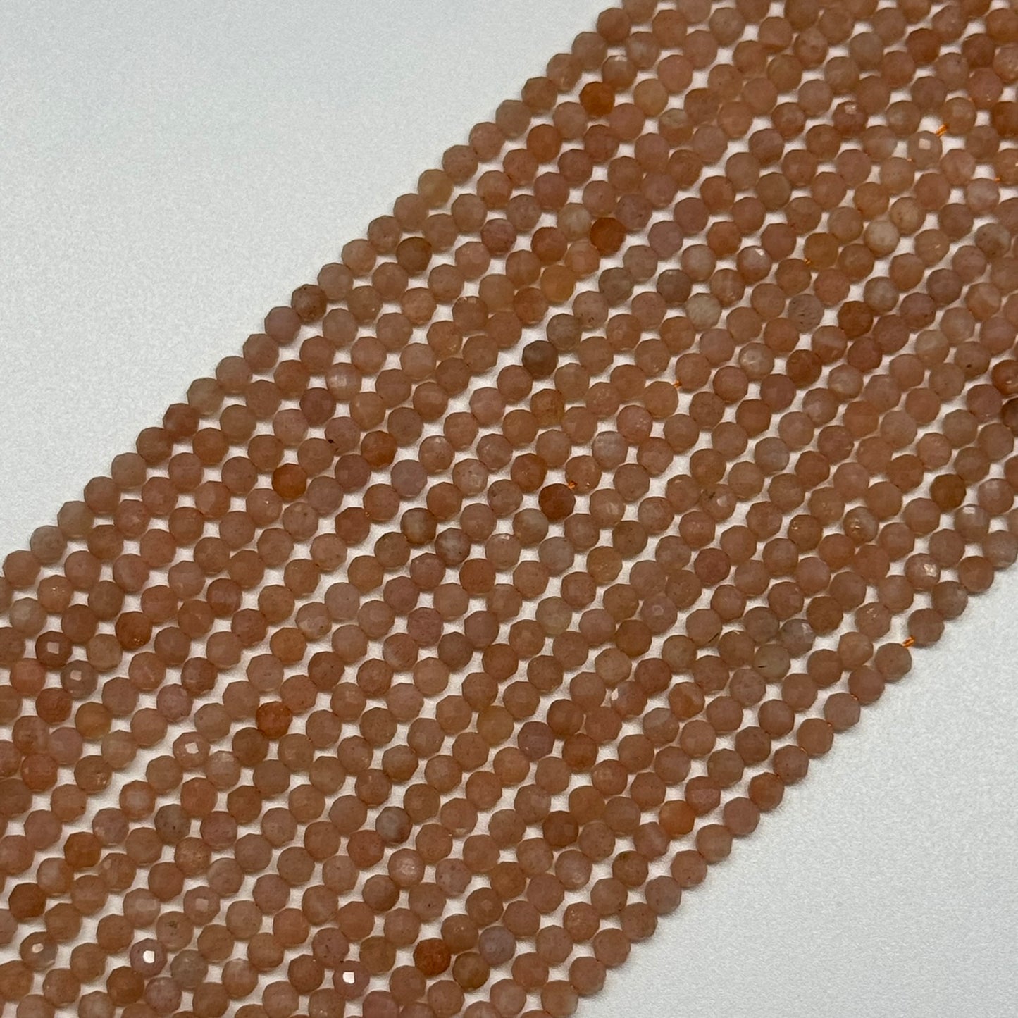 Multi-Colour Sunstone & Moonstone Faceted Round Beads