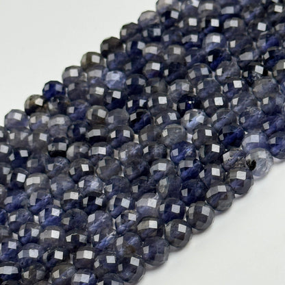 Iolite Faceted Round Beads