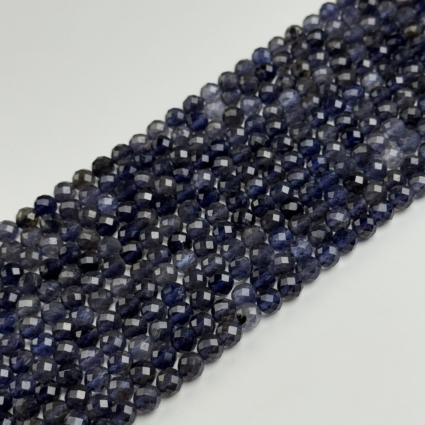 Iolite Faceted Round Beads