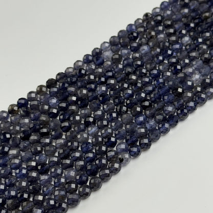 Iolite Faceted Round Beads