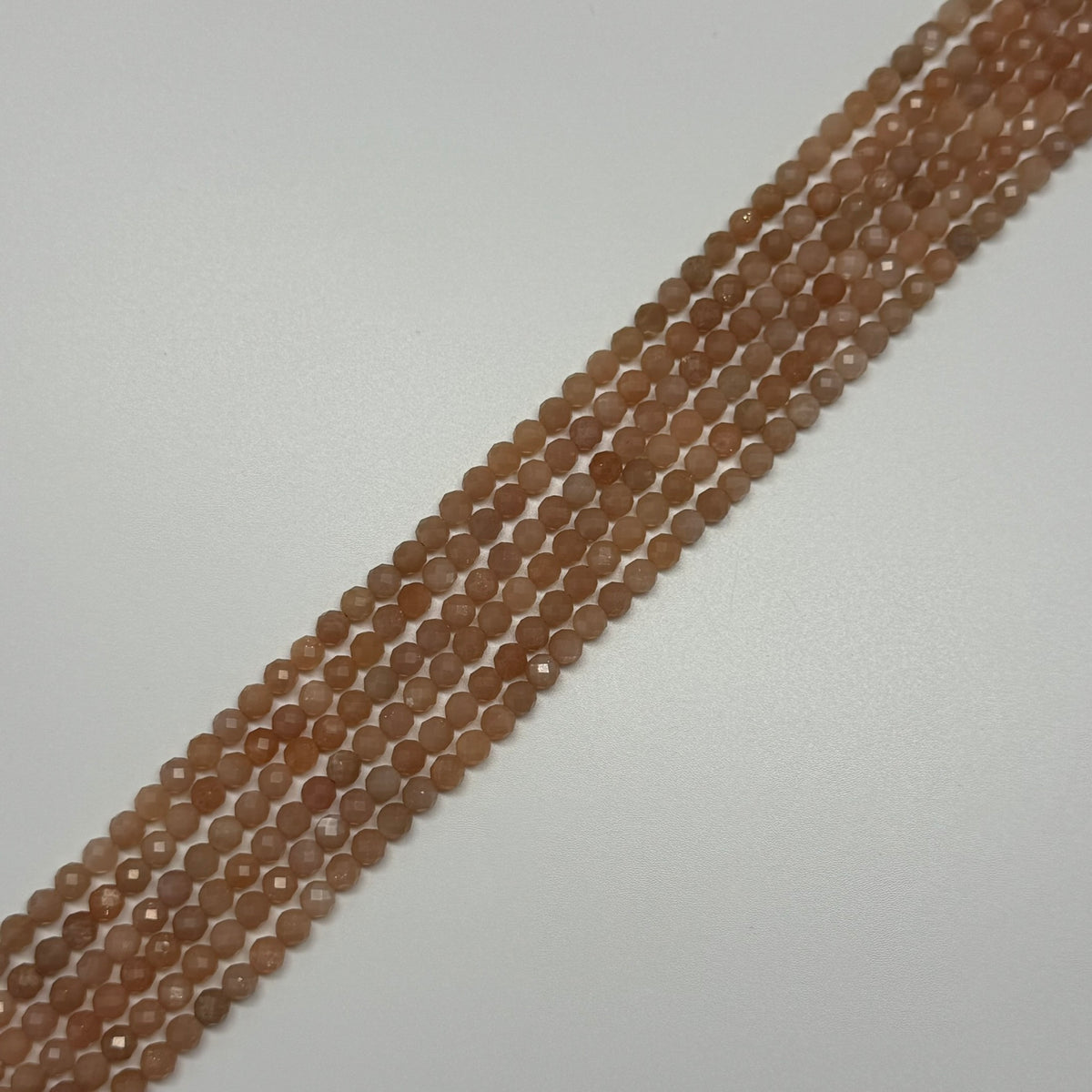 Multi-Colour Sunstone & Moonstone Faceted Round Gemstone Beads