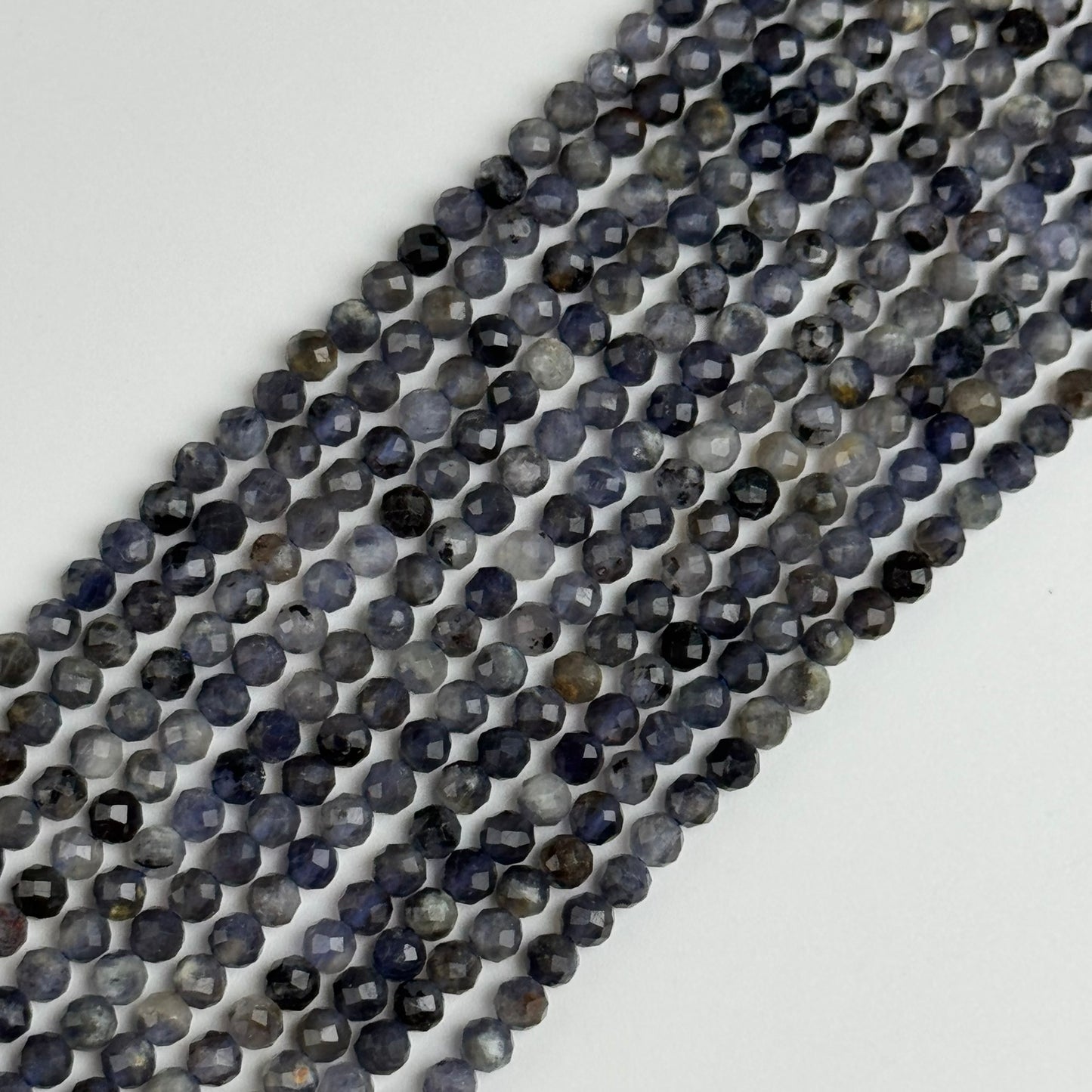 Iolite Faceted Round Beads