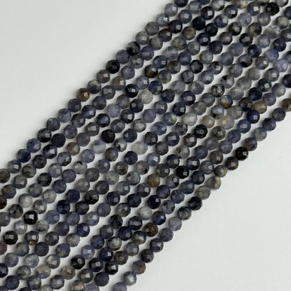 Iolite Faceted Round Beads