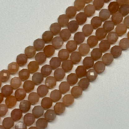 Multi-Colour Sunstone & Moonstone Faceted Round Gemstone Beads