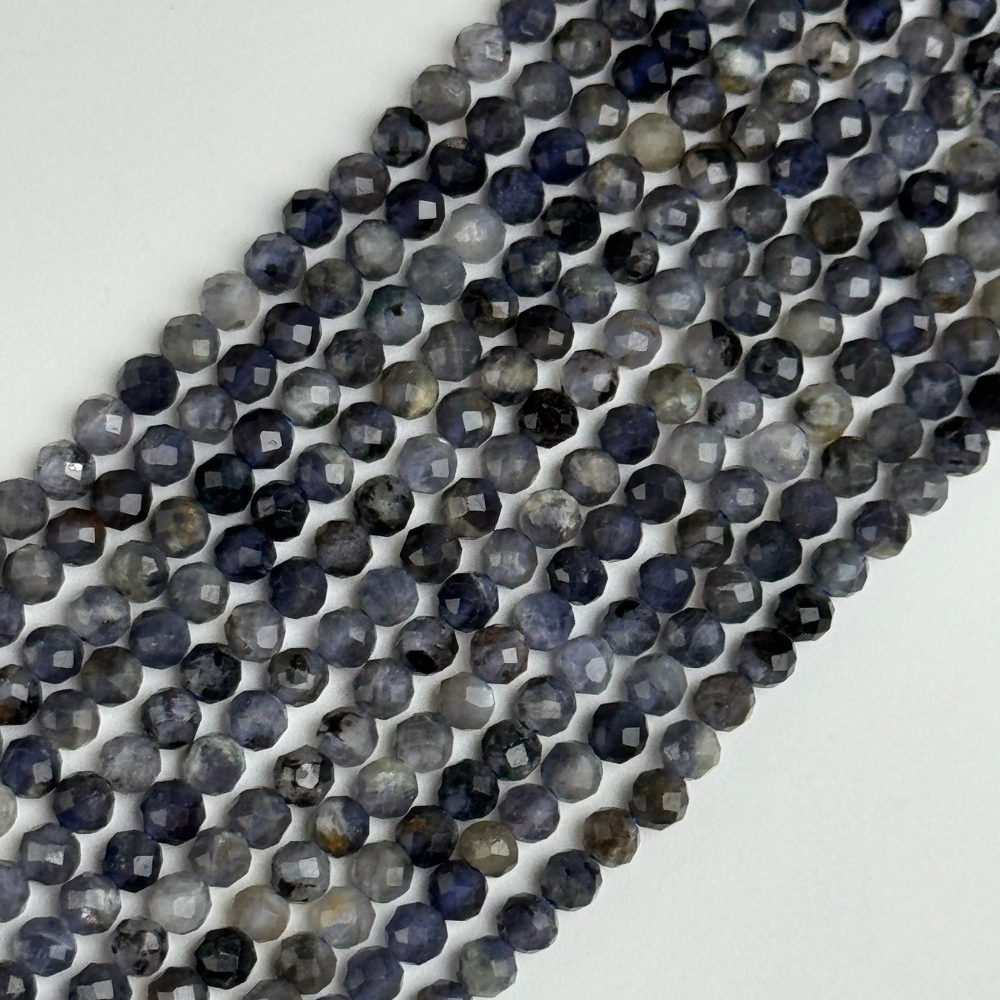Iolite Faceted Round Beads
