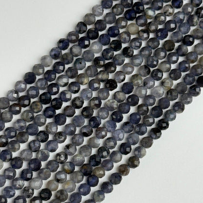 Iolite Faceted Round Beads