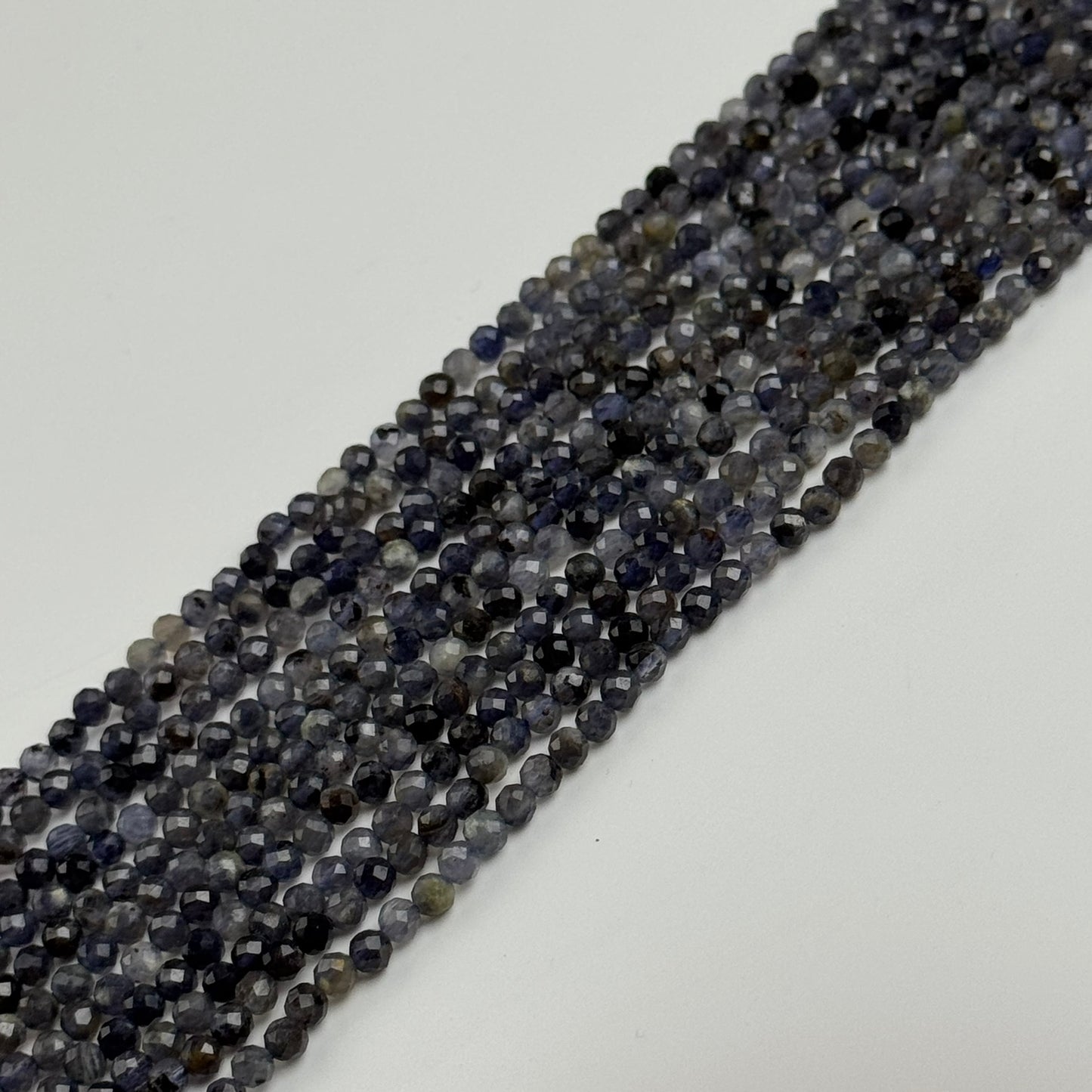 Iolite Faceted Round Beads