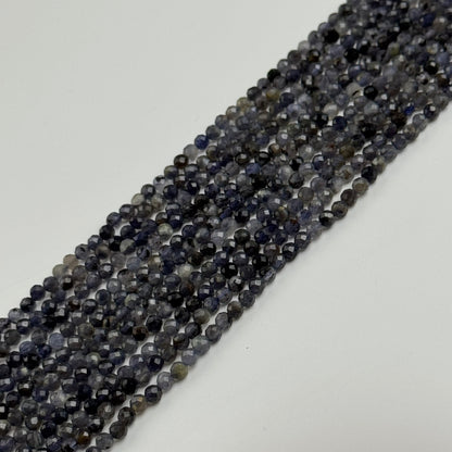 Iolite Faceted Round Beads