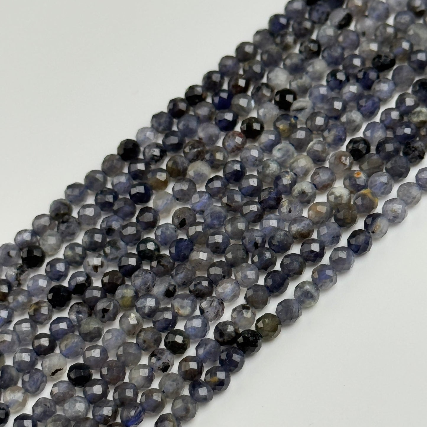 Iolite Faceted Round Beads