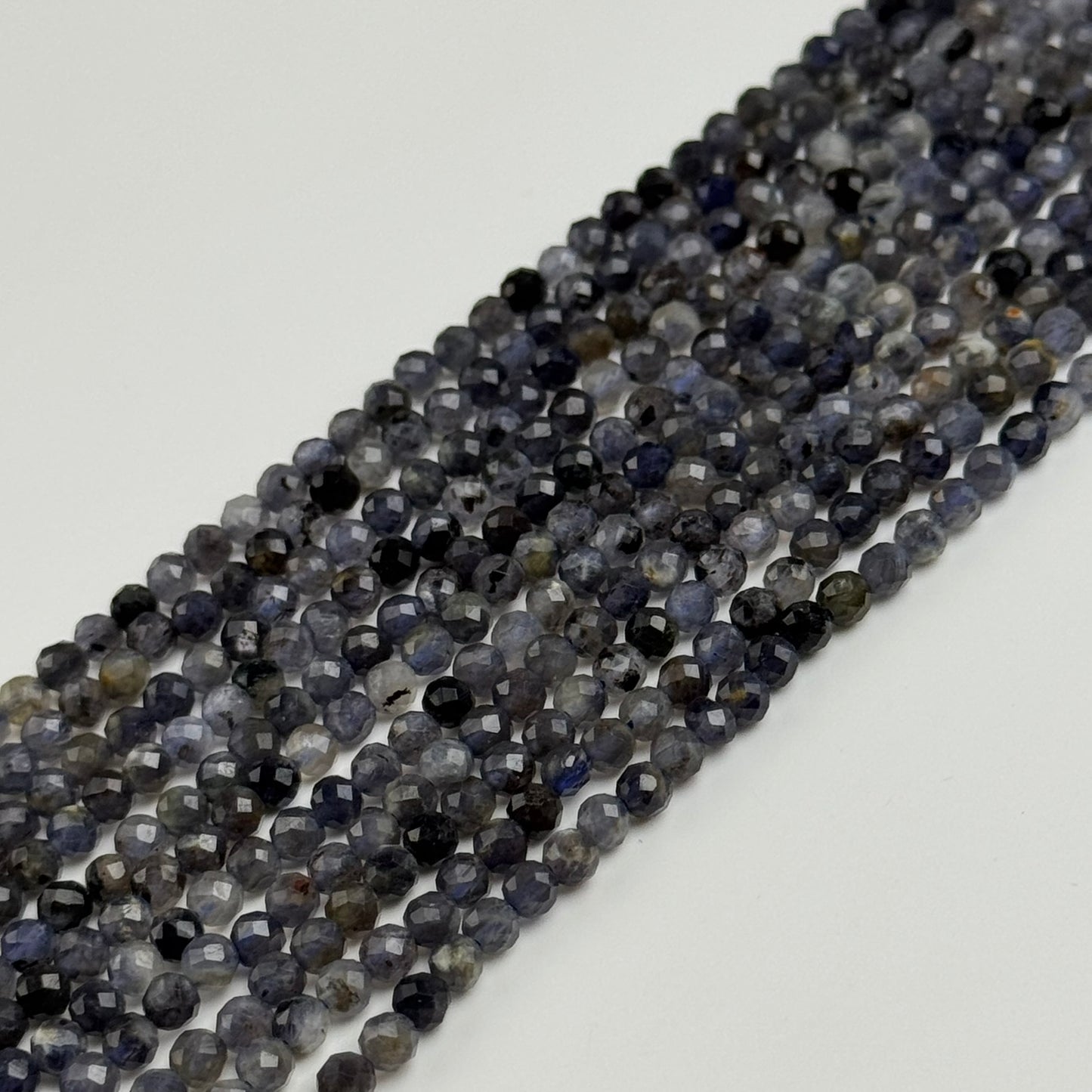 Iolite Faceted Round Beads