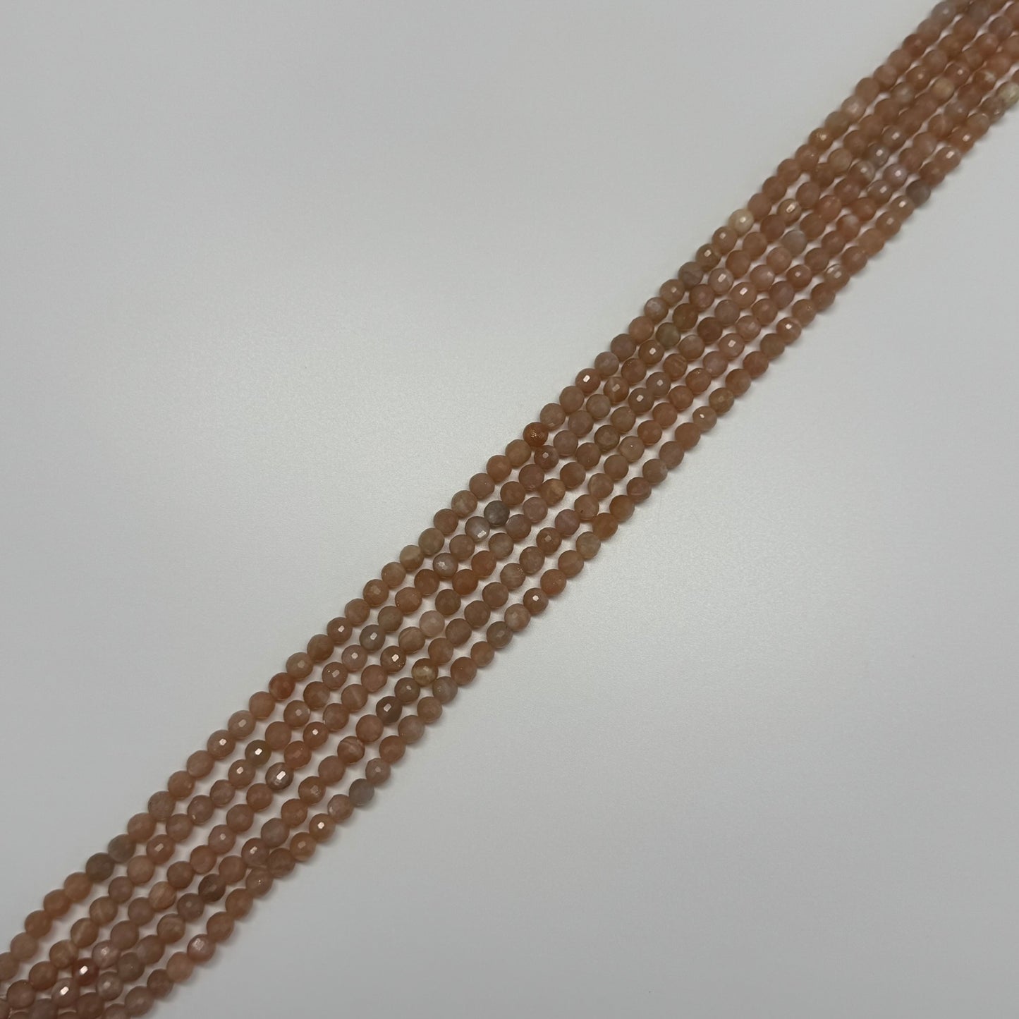 Multi-Colour Sunstone & Moonstone Faceted Round Beads