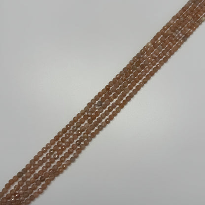 Multi-Colour Sunstone & Moonstone Faceted Round Gemstone Beads