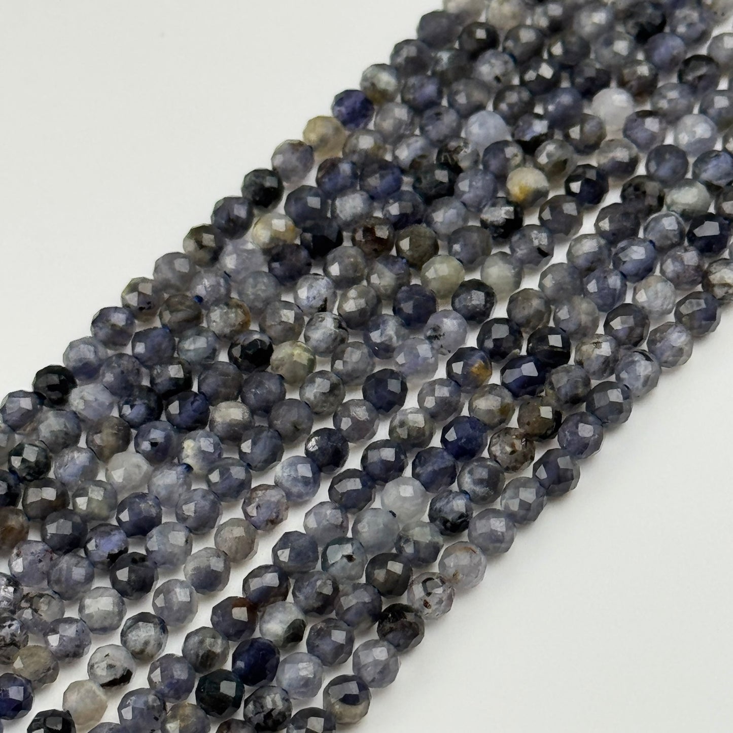 Iolite Faceted Round Beads