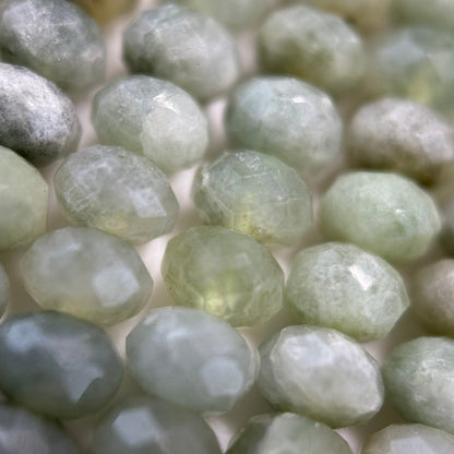 Faceted Burmese Jade Beads - Rondelle Beads