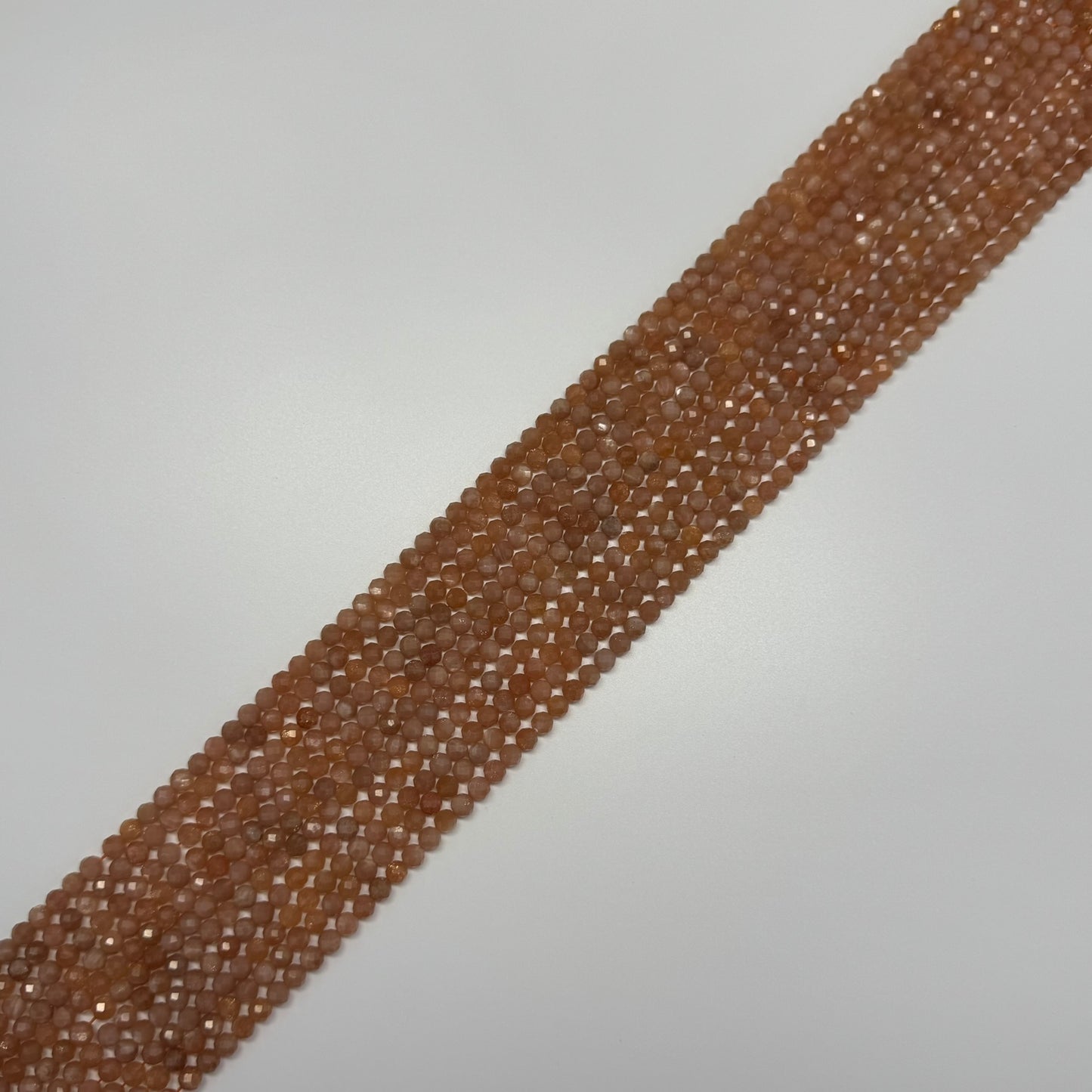 Multi-Colour Sunstone & Moonstone Faceted Round Beads