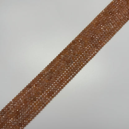 Multi-Colour Sunstone & Moonstone Faceted Round Gemstone Beads