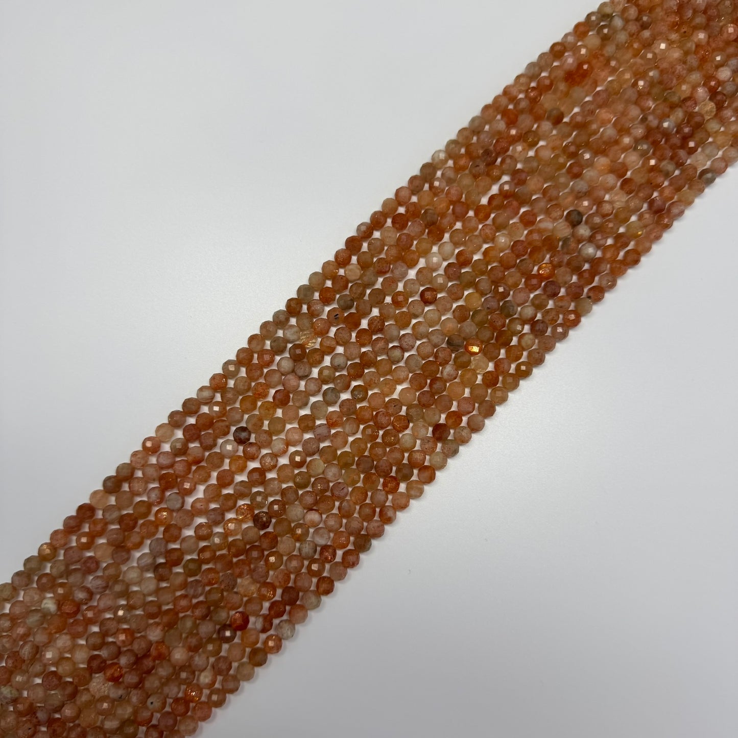 Multi-Colour Sunstone & Moonstone Faceted Round Beads