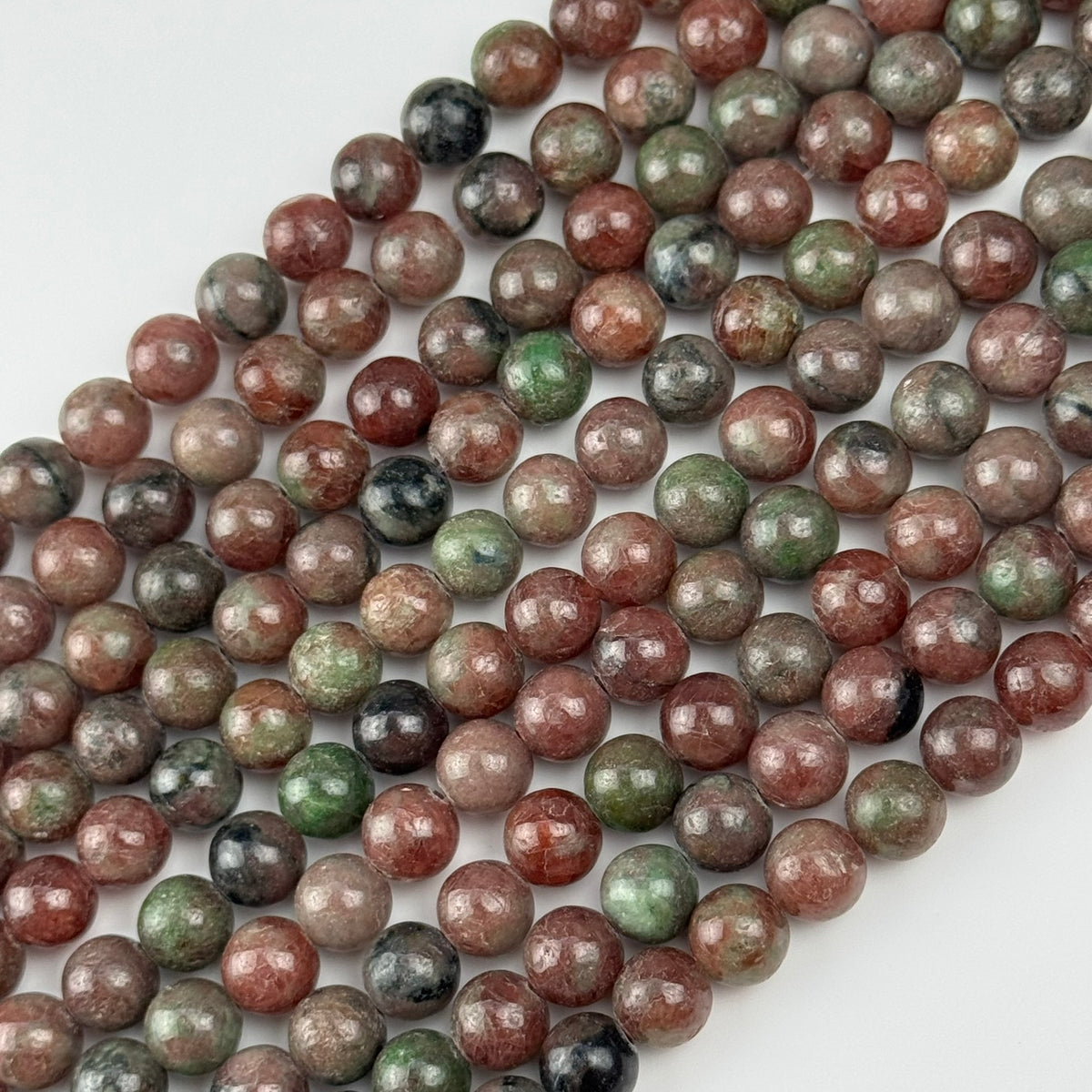Kashgar Garnet Beads - Polished Round