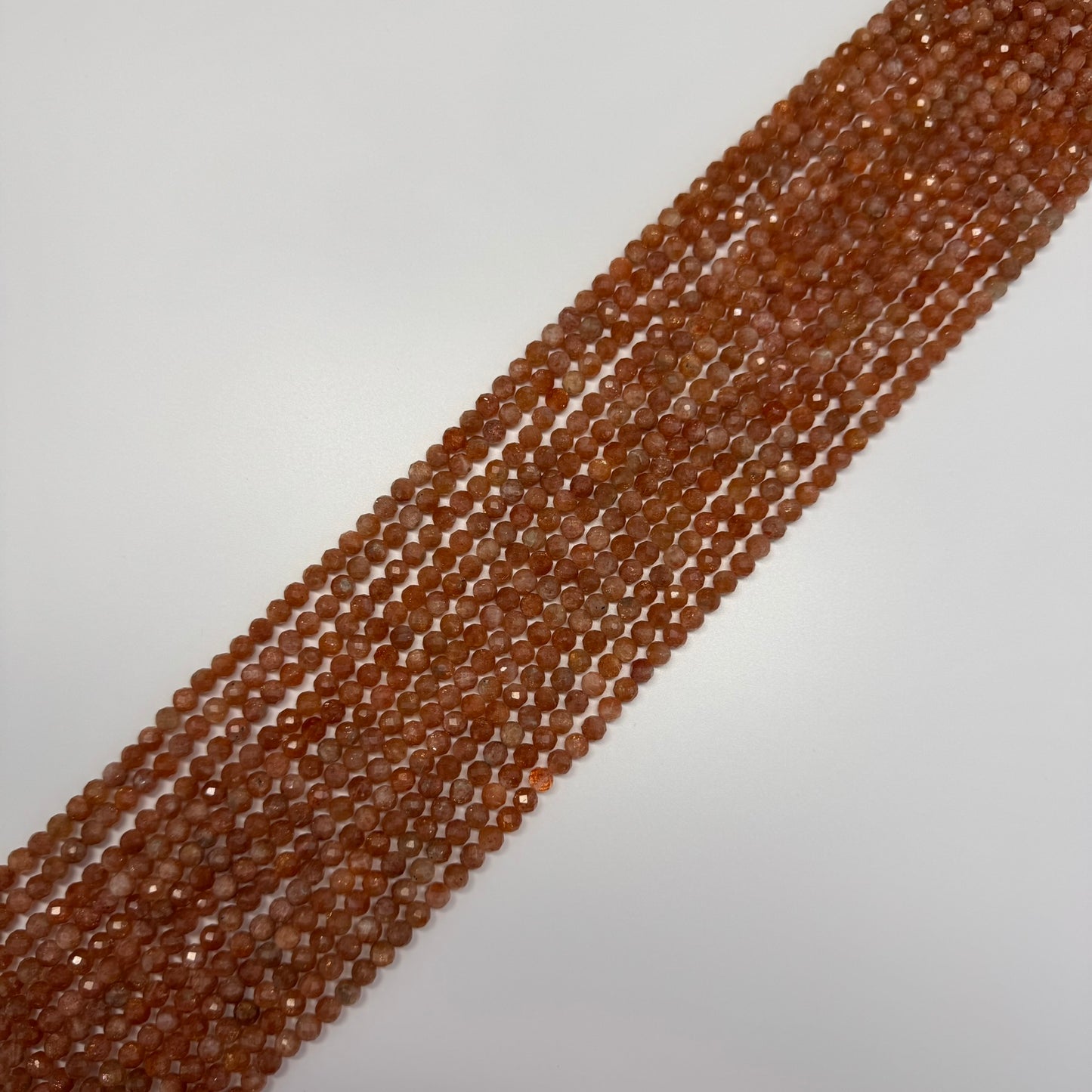 Multi-Colour Sunstone & Moonstone Faceted Round Beads