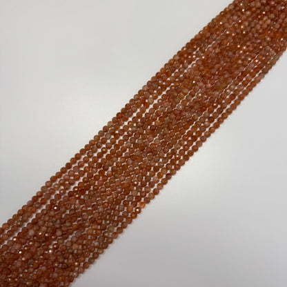 Multi-Colour Sunstone & Moonstone Faceted Round Gemstone Beads