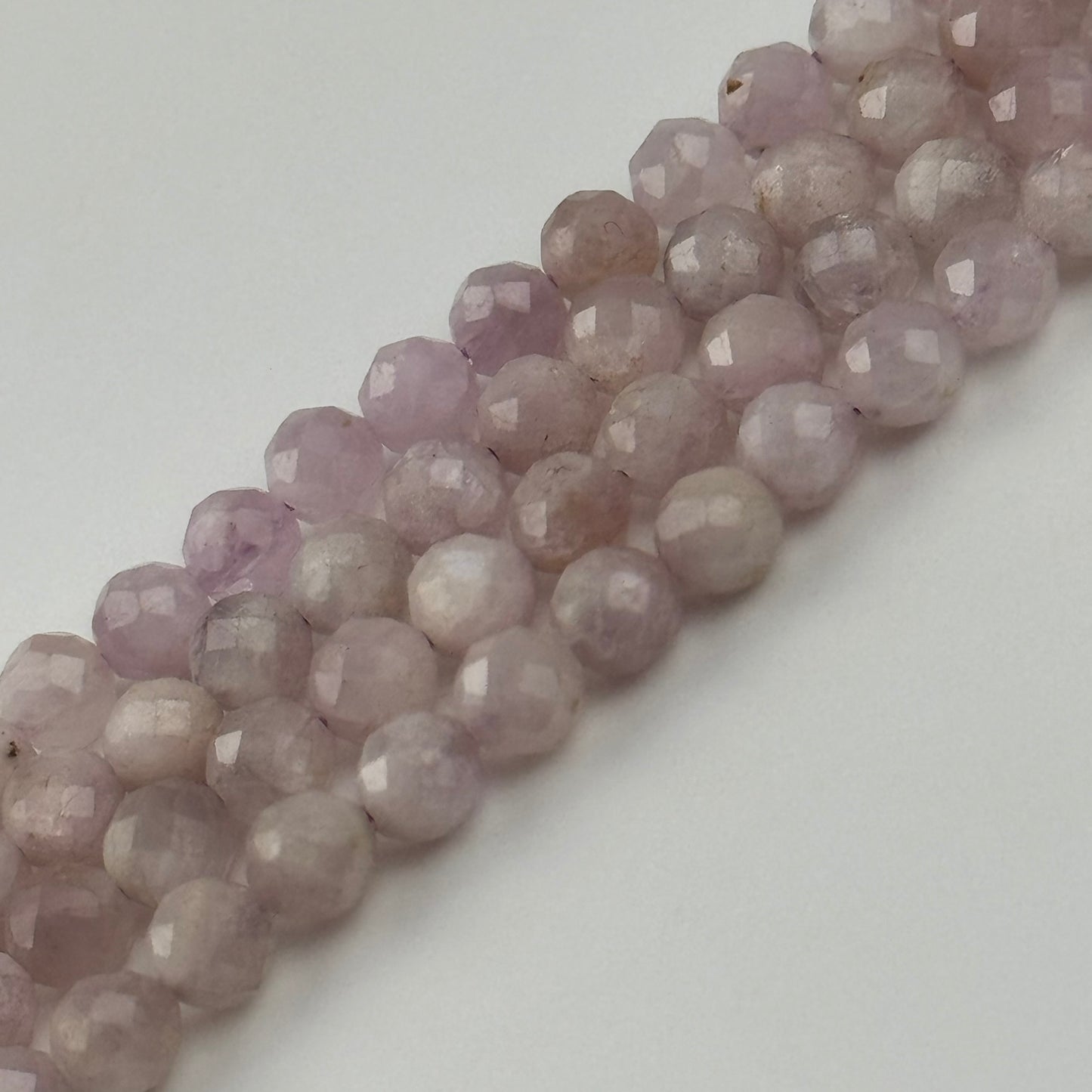 Kunzite Beads - Faceted Round Beads