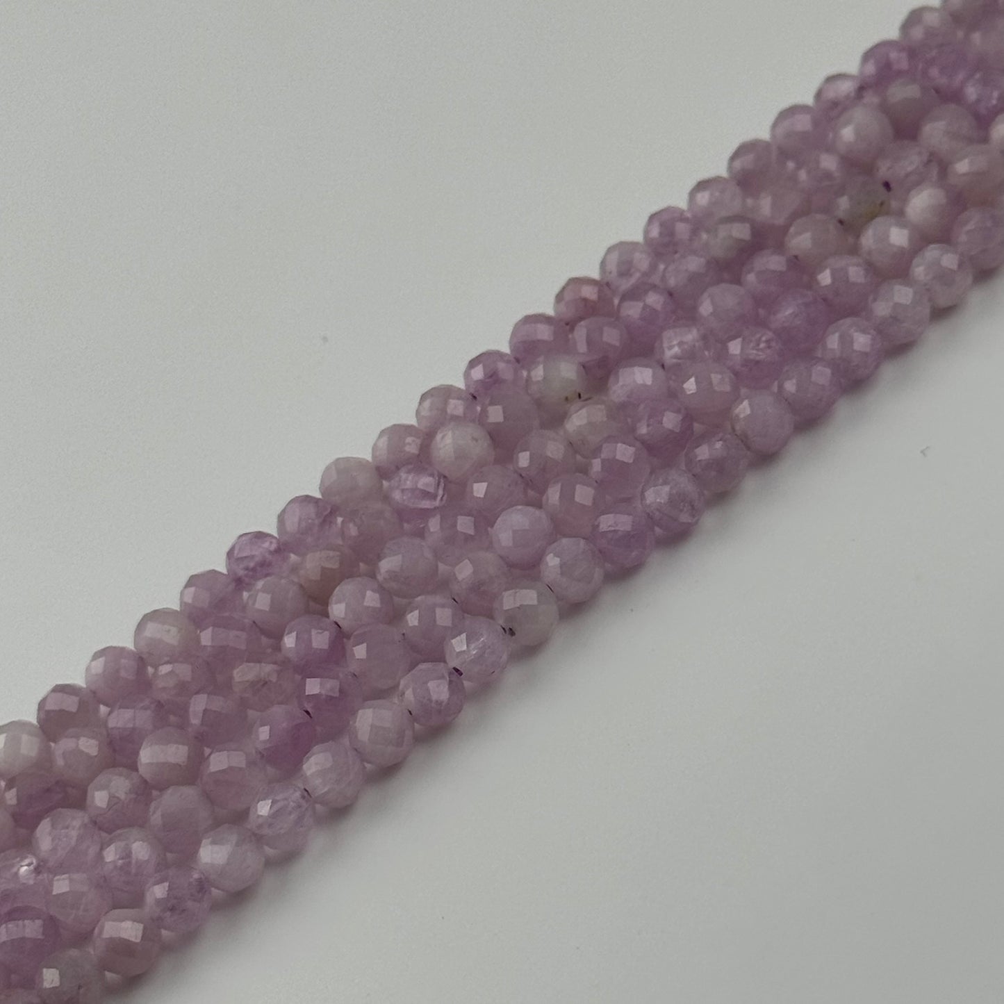Kunzite Beads - Faceted Round Beads