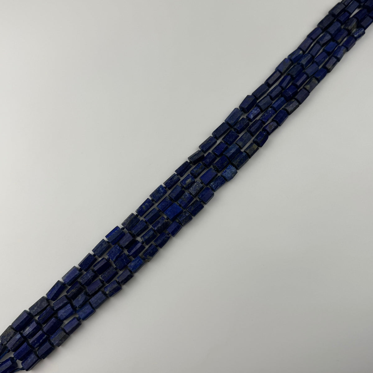 Lapis Lazuli Semi Pulished Tube Natural Navy Blue Gemstone (A Quality)