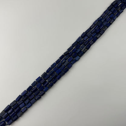 Lapis Lazuli Semi Pulished Tube Natural Navy Blue Gemstone (A Quality)