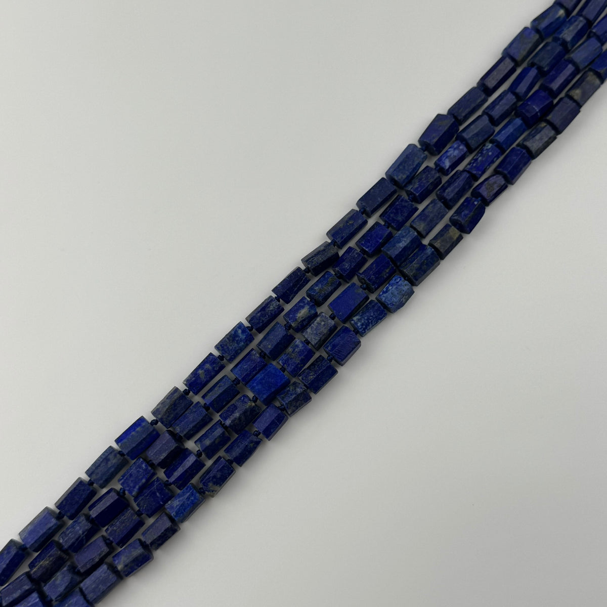 Lapis Lazuli Semi Pulished Tube Natural Navy Blue Gemstone (A Quality)