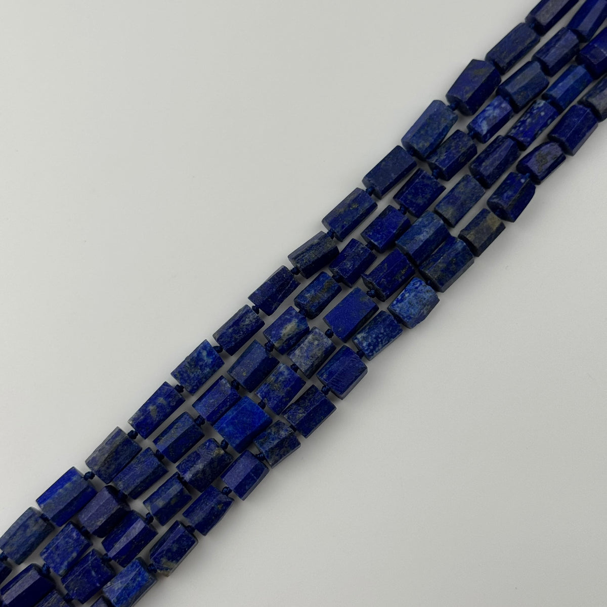 Lapis Lazuli Semi Pulished Tube Natural Navy Blue Gemstone (A Quality)