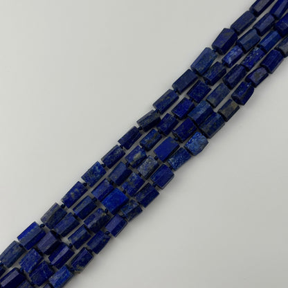 Lapis Lazuli Semi Pulished Tube Natural Navy Blue Gemstone (A Quality)
