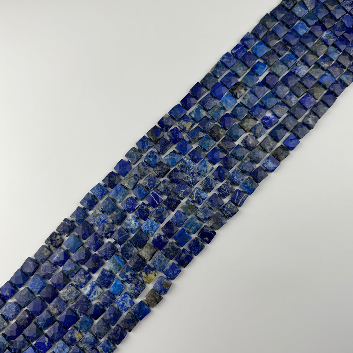 Lapis Lazuli Square Faceted Natural Navy Blue Gemstone (A Quality)