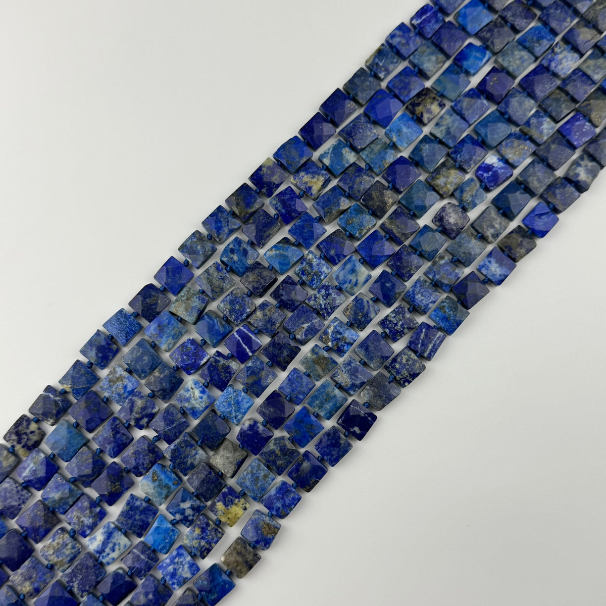 Lapis Lazuli Square Faceted Natural Navy Blue Gemstone (A Quality)