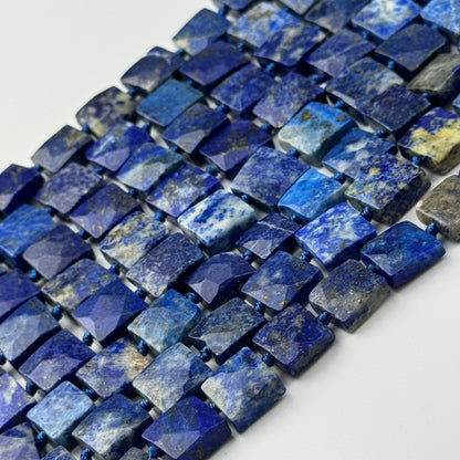 Lapis Lazuli Square Faceted Natural Navy Blue Gemstone (A Quality)