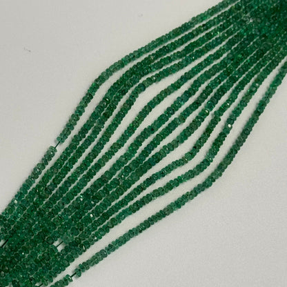 Emerald Rondelle Beads – Faceted Gem for Jewelry - (AAA Quality)