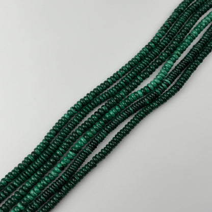 Malachite Beads - Rondelle Polished